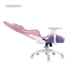 Video Game High Back Gaming Chair White And Blue 350lbs Large Load Capacity