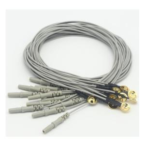 Wholesale Gold Plated Copper EEG Cable Ear Clip EEG Cap Electrode,1 m, Din 1.5, OEM from china suppliers