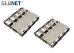 Stainless Steel Multiple Ports SFP28 Cage Mates With SFP28 Connector Transceiver