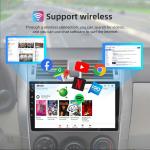 9" IPS/QLED Touch Screen Android 12 Car Radio with GPS Wifi Rear Camera and BT