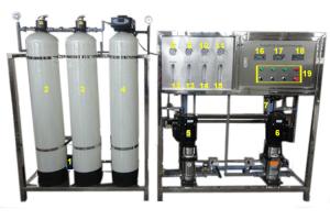 Wholesale FRP Sand Carbon Ultrapure Water System With Three Cans 250 Liters Per Hour from china suppliers