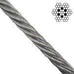 Galvanized Steel Wire Rope 7X7 Constructure Wire with Third Party Inspection