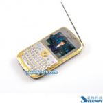 Luxury LV phone with diamond and gold three sim analog TV