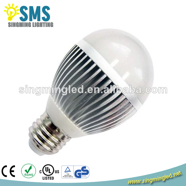 Aluminum High Brightness E27 7W LED Bulb Light with TUV/CE/GS/RoHS
