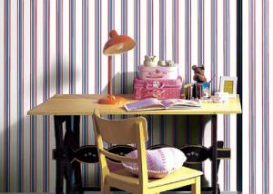 Wholesale Mediterranean Modern Removable Wallpaper,Blue And Red Striped Wallpaper 0.53*10M from china suppliers