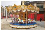 Children Carousel Ride 10 Seats Luxury Style FRP Material Good Stability