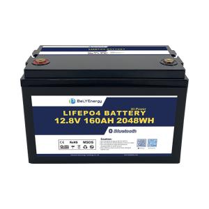 Wholesale Cells Balancing Protection IP65 Smart 12V160Ah LiFePO4 Bluetooth Lithium Battery from china suppliers