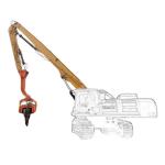 High Strength Pile Driving Arm Boom for 20ton - 24ton Excavator