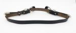 2.2cm Width Women'S Fashion Leather Belts Black Color With Two Buckles
