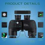 Waterproof Military Powerful Compact Binoculars With Internal Rangefinder