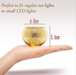 Speckled gold Round Mercury Glass Votive Candle Holders