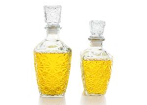 Wholesale Embossed Diamond Empty Glass Wine Bottles Storage Seal Decanter 400 - 700ml Capacity from china suppliers