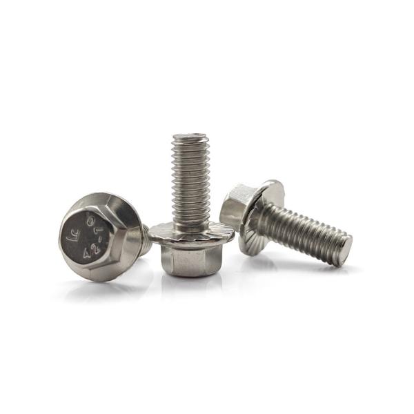 Serrated Undercut A2-70 Stainless Hex Flange Screw ZINC Plated for Heavy-Duty