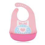 Customized Size Baby Bibs Set With Cartoon Animal Design Silicone Material