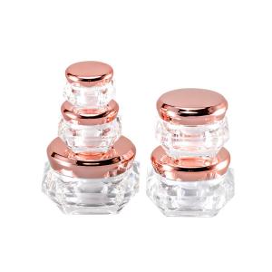 Wholesale 5g 10g 15g 20g 30g Rose Gold Cosmetic Packaging Containers Plastic Acrylic Cream Jar from china suppliers