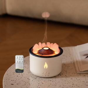 Wholesale 12W Power 2023 Amaz 24V Ultrasonic Volcano Vaporizer Aroma Diffuser Humidifier 3D Flame from china suppliers