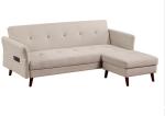 Functional Living Room Furniture Sofa Bed Pure Foam Linen Solid Legs / Wood