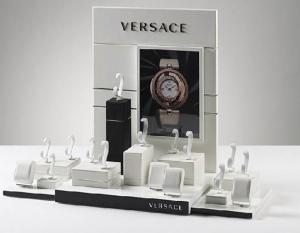 Wholesale Various Wrist Watch Display Stand Glossy White Wooden Display 650*380*400 mm from china suppliers