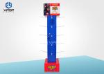 Top Design Cardboard Counter Top Display With Plastic Hook For Cell Phone