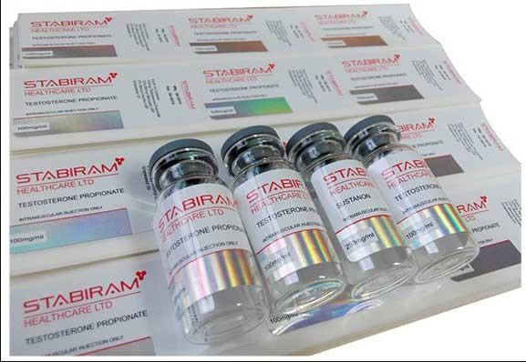 Strong Adhesive Vinyl 10ml Vial Labels For Tri-Tren 150mg Pharmaceuticals 10ml