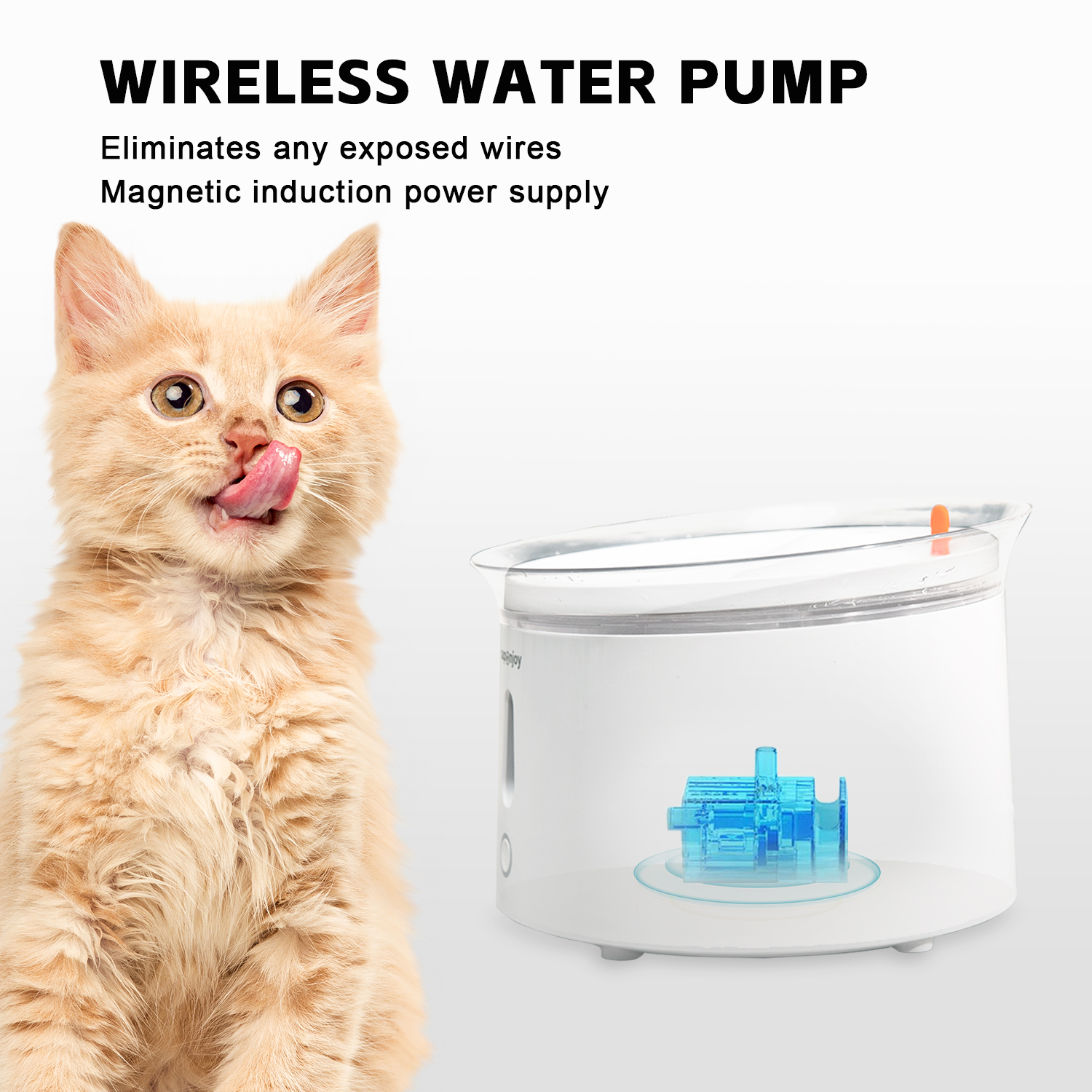 2.4L Large Capacity Smart Pet Water Fountain with Automatic Recirculating Filtration