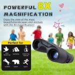 Hollyview 8x21 Small Pocket Binoculars With Bak4 Prism For Boys & Girls