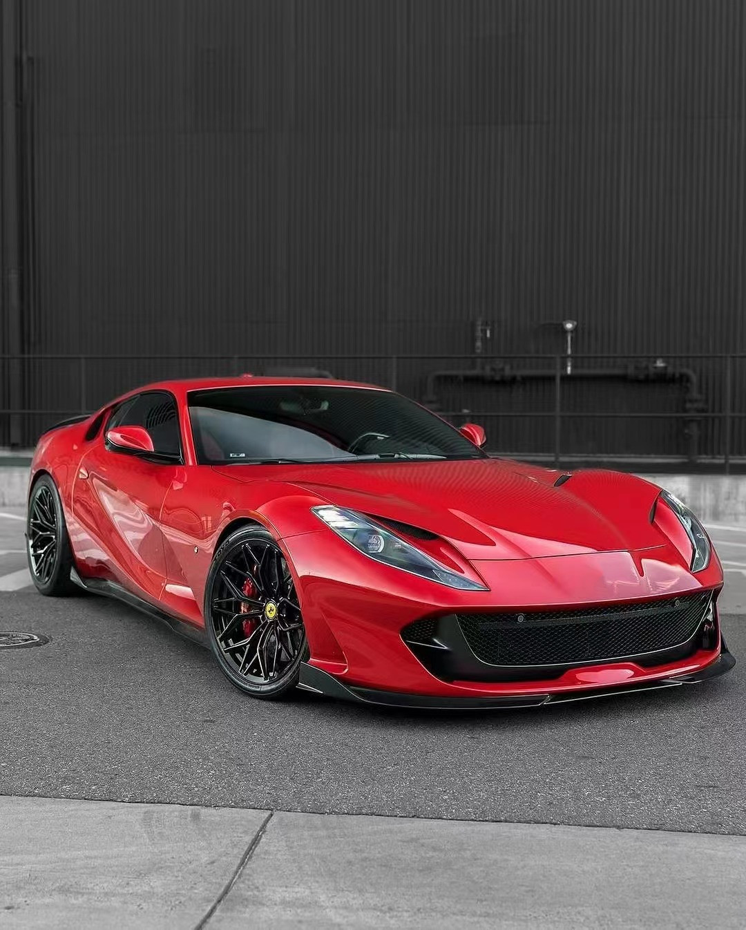1016 Ferrari Body Kit 812 190mm Carbon Fiber front bumper diffuser Spoiler