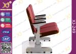 Stain Proof Stadium Theater Seating , Velvet Fabric Upholstered Sports Stadium