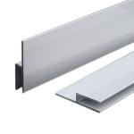 Silver Anodizing AA10um Matt Anodized Aluminium LED Profiles Advertising Light