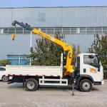 tipper truck mounted crane 3.2 ton 4 ton knuckle hydraulic boom crane for sale