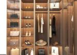 Single Sided Aluminum Profile Walk In Closet With Glass Doors Storage Systems