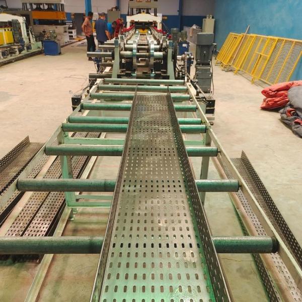 Hydraulic Motor Cable Tray Forming Machine Siemens PLC Long Service Life