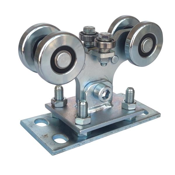 White zinc Adjustable cantilever gate wheel with middle guide bearing