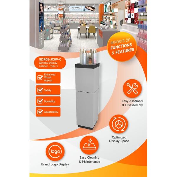 GDR05-JC09-C Retail Display Rack with Black Edge Banding and Optimized Display Space for Fashion Boutique