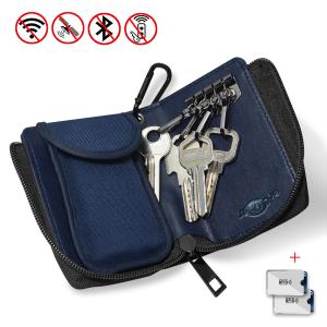 Wholesale Blue Nylon Faraday Key Wallet Signal Blocking Room Keys Card Holder from china suppliers