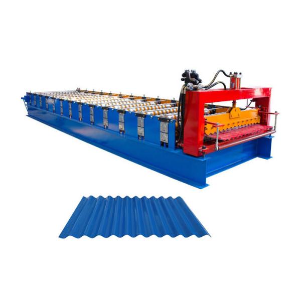 Building Material Corrugated Steel Panel Roll Forming Machine Roller Diameter 80MM