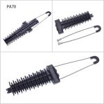 Plastic Overhead Line Dead End Cable Clamp Fiber Optic Anchoring Tension