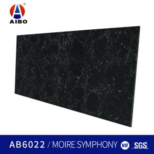 Wholesale 20MM Black Artificial Quartz Stone For Quartz Kitchen Vanity top from china suppliers