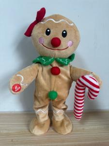 Wholesale Hot Selling 2023 Wholesale Singing and Dancing Plush The Gingerbread Man for Xmas from china suppliers