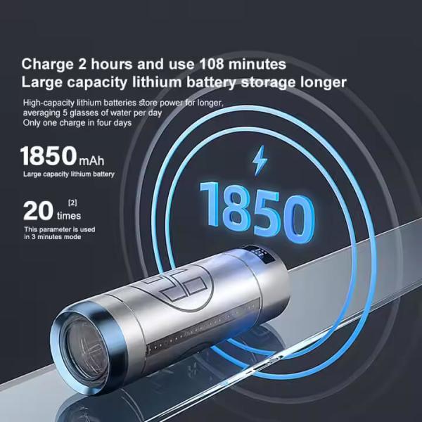 Portable Hydrogen Water Bottle SPE PEM Technology Hydrogen Generator USB