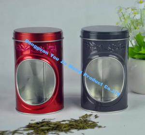 Wholesale Food Grade Display Tin Container Round Tin Box with Window on Body Decorative Tin Can from china suppliers