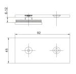 Easy Installation Shower Door Clamps Long Lasting Corrosion Resistance