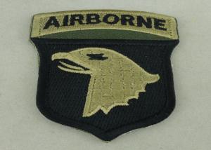 China Air Borne Custom Embroidered Patch Cotton Printed Sew On Patches on sale