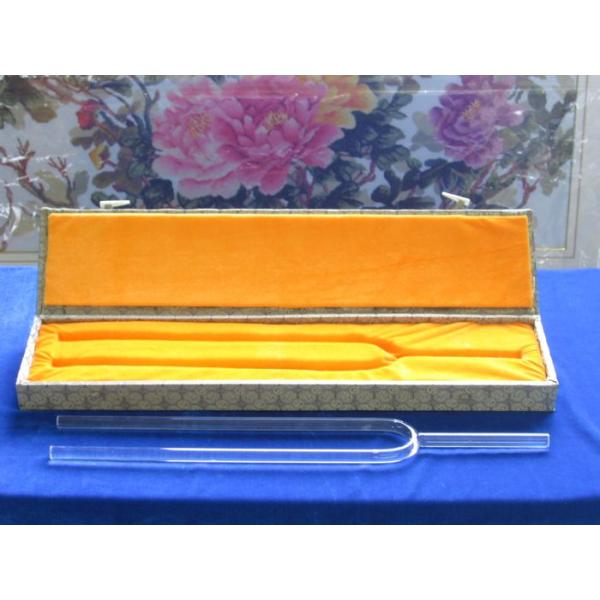 Clear crystal tuning forks one set with 7 music notes and strong packing