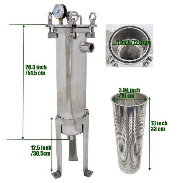304 Stainless Steel Industrial-Grade Liquid Bag Filter Solution for Printing