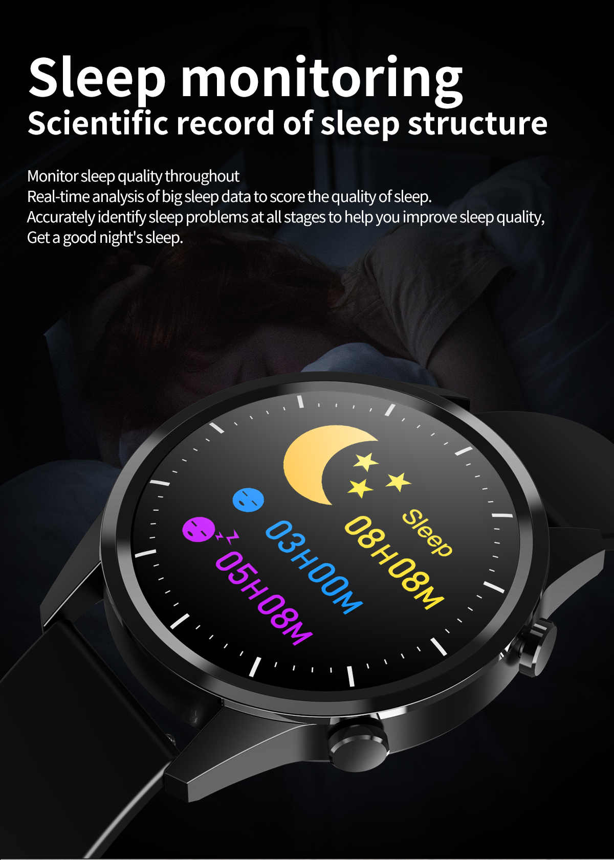 TFT F35 1.28inch Health Monitoring Smartwatch Sport Fitness Bands