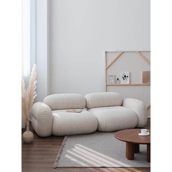 Single Modern Living Room Sectionals Sofas Teddy Fleece Material