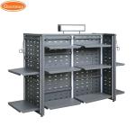 Double Sides Retail Metal Supermarket Shelf Display Racks For Groceries And