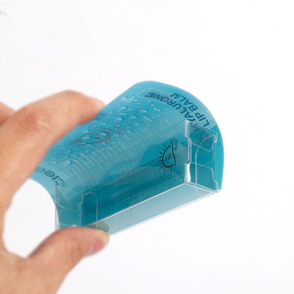 High Quality Custom Printed Lip Balm PVC Plastic Card with Transparent Packaging Box PP Plastic hang Tag