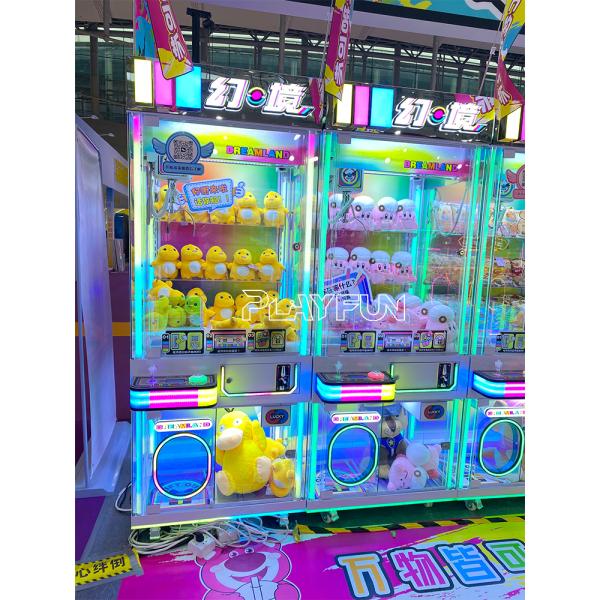 Toys World Win Plush Toys Machines USA Market Business Dopamine Transparent Color the Claw Crane Machine for Sales